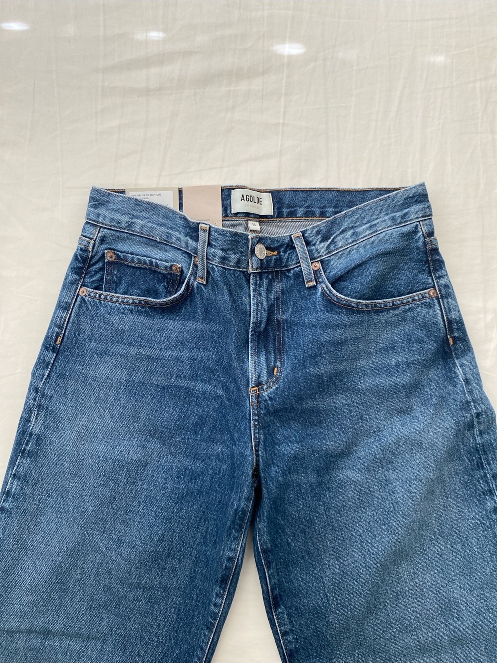 New Agolde Clara Jean in Noise | Low rise baggy flare - Picture 3 of 9